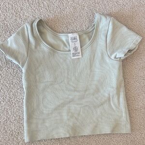 Athleta Girl Light Green Ribbed Tank